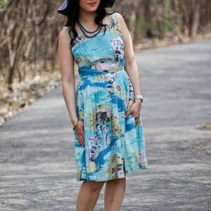 Boden Vintage blue Riviera dress